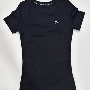 Marine Serre T-Shirt Dress In Black Size Large NWT